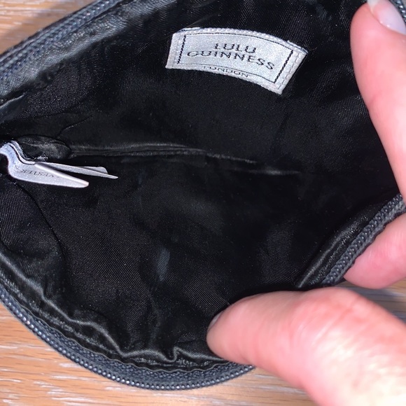 Lulu Guinness London Kiss and Make Up Top Zipper Pouch Red Lips - Picture 8 of 9